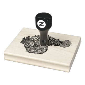 Caucho Sello de pollo de Silkie