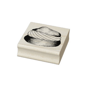 Caucho Sello de postre pastelero francés con crema de vai
