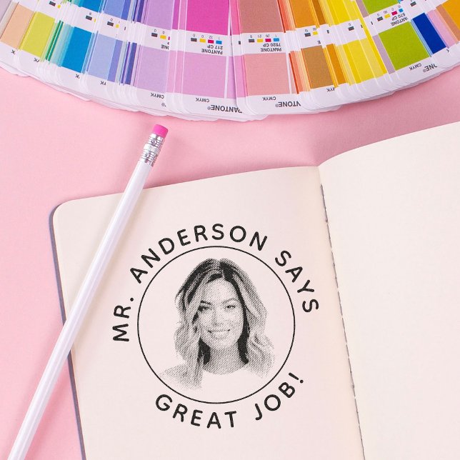 Caucho Sello de profesor personalizado con sello de foto  (Subido por el creador)