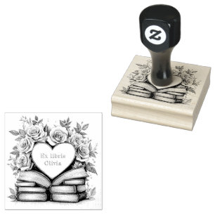 Caucho Sello de propietario de libros personalizado para 
