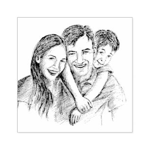 Caucho Sello de retrato personalizado