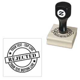 Caucho Sello de sello de arte maderero personalizado rech