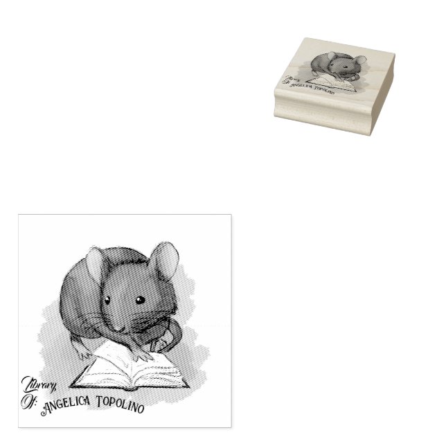 Caucho Sello De Tinta De Propiedad De Libros De Topo (Sellado)