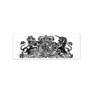 Caucho Sello de tinta real del escudo de armas del siglo 
