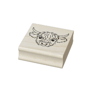 Caucho Sello de vaca micro mini Highland