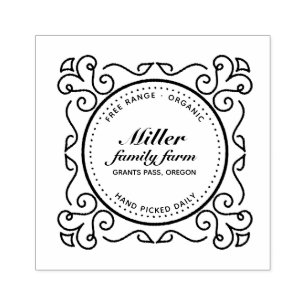 Caucho Sello decorativo de cartón de huevos de borde vint