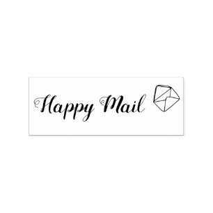 Caucho Sello decorativo de correo feliz