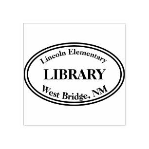 Caucho Sello del libro de la biblioteca escolar