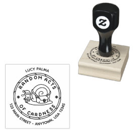 Caucho Sello del logo de Santa Cardness Actos aleatorios
