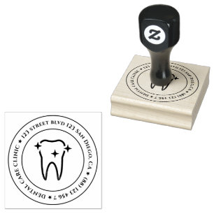 Caucho Sello del logotipo moderno de Dentist Dental Hygie