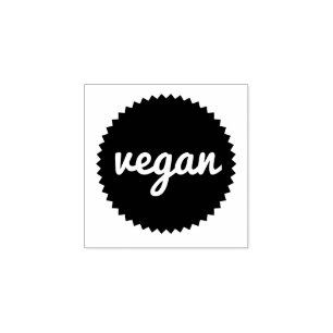 Caucho Sello del vegano para los vendedores de comida