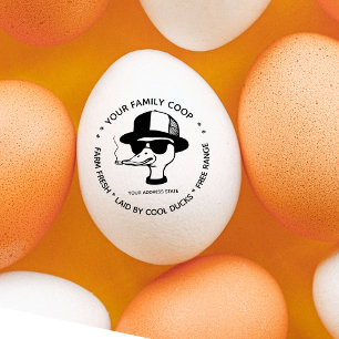 Caucho Sello divertido de cartón de huevos de pato lindo