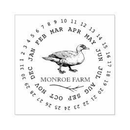 Caucho Sello elegante de cartón de huevos de granja vinta