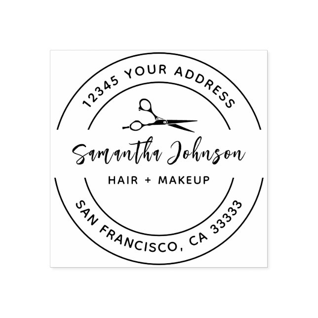 Caucho Sello elegante de goma del salón de entubación man (Impresión)