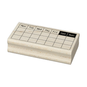 CAUCHO SELLO ENTINTADO DE TRES FILAS PARA SEMANA DE OFICI