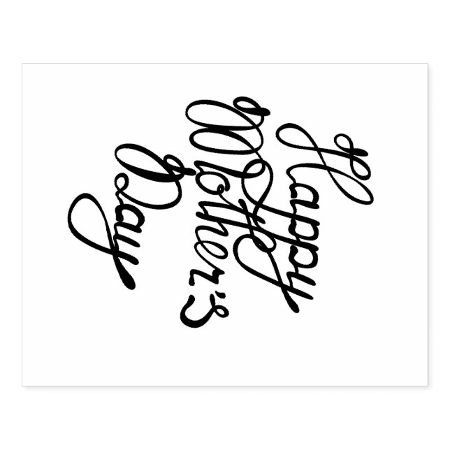 Caucho Sello feliz del día de la madre (Impresión)