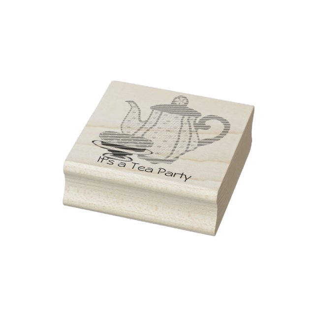 Caucho Sello Fiesta de té personalizado (Sello)