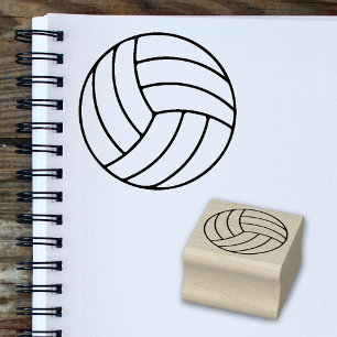 Caucho Sello Mini de Voleibol Simple para Fanáticos del D