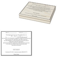 Sello moderno de reconocimiento público por notari