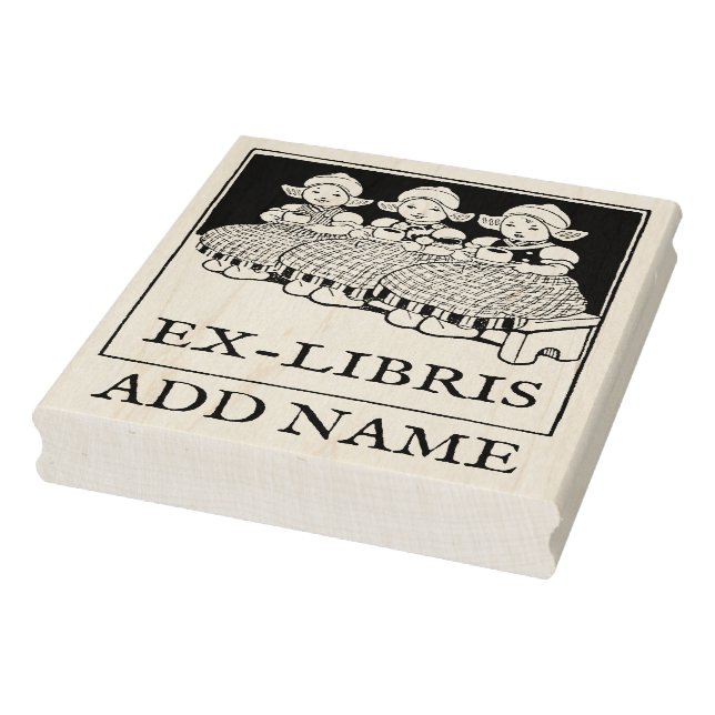 Caucho Sello personalizado de madera de arce ex-Libris (Sello)