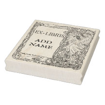 Sello personalizado de madera de arce ex-Libris