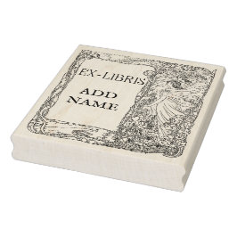 Caucho Sello personalizado de madera de arce ex-Libris