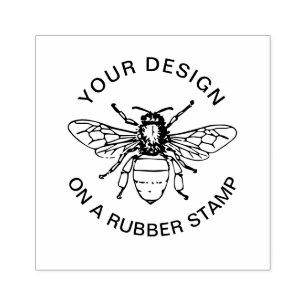 Caucho Sello personalizado sello de abeja eco
