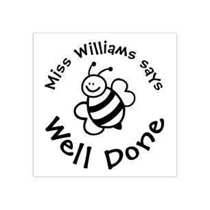 Caucho Sello positivo de abeja linda bien hecho para maes