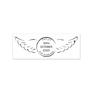 Caucho Sello Vintage de bodas de destino