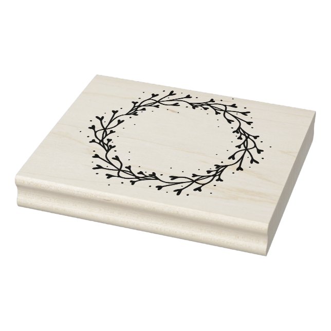 Caucho Sello Wreath de navidades (Sello)