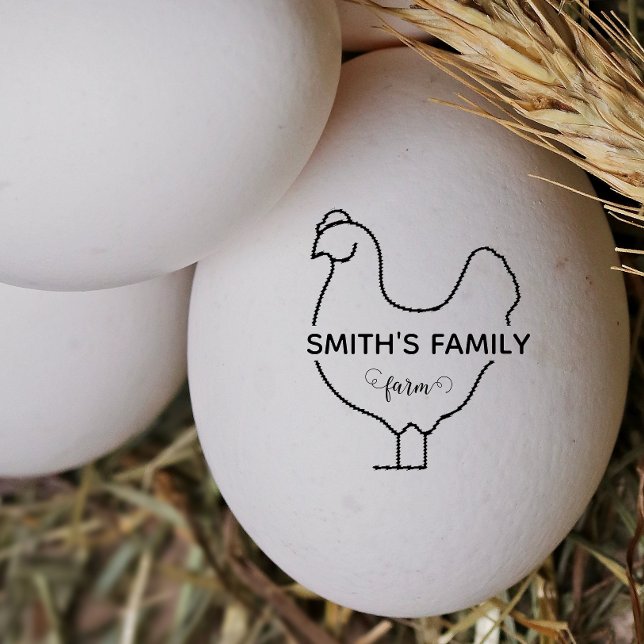 Caucho Silueta de pollo personalizado Huevo Mini Sello (Subido por el creador)