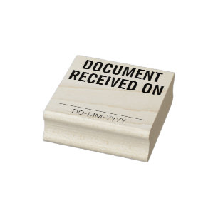 Caucho Simple "DOCUMENTO RECIBIDO EN" Sello de goma