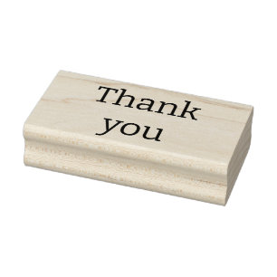 Caucho Simple" Gracias" Mensaje Personalizado Sello de Ar