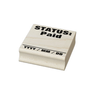 Caucho Simple "STATUS": Sello de goma pagado