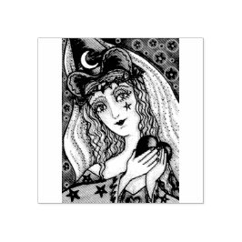 CAUCHO SORCERESS, GÓTICO HALLOWEEN CON EL SELLO DE GOMA