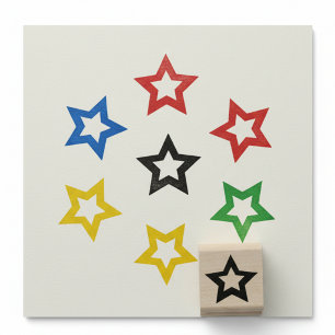 Caucho Tarjeta de fidelidad estrella mini sello