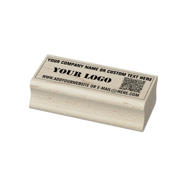 Caucho Texto personalizado de escaneo de código QR Sello  (Sello)