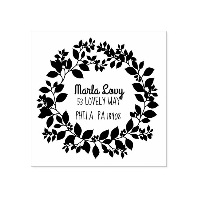 Caucho TINY VINES Sello de dirección de devolución (Impresión)