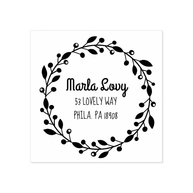 Caucho TINY VINES Sello de dirección de devolución (Impresión)