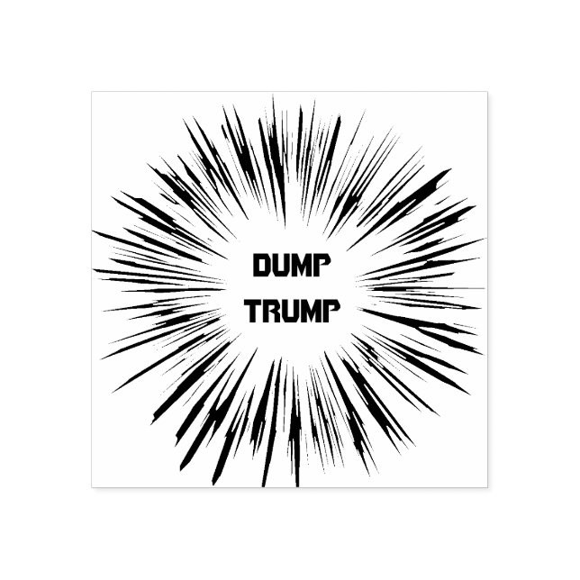 Caucho Volcar el sello político de madera de Trump (Impresión)