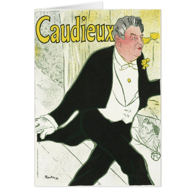 Caudieux de Toulouse Lautrec, Art Nouveau vintage (Frente)