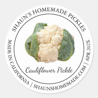 Cauliflower Pickle Etiqueta moderna