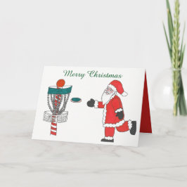 Causa de Santa que juega la tarjeta de Navidad del