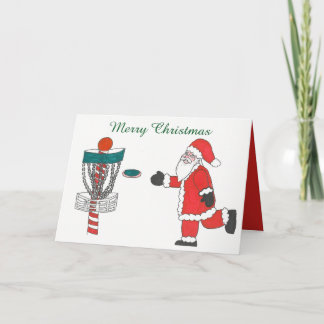 Causa de Santa que juega la tarjeta de Navidad del