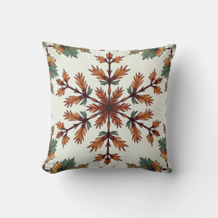 Caushión de almohada de hojas de arce de otoño