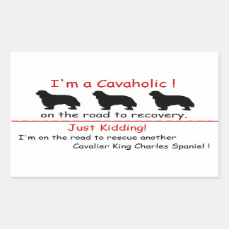 Cavaholic Cavalier King Charles Pegatina