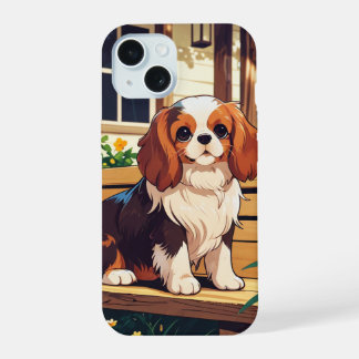 Cavalier King Charles en un banco
