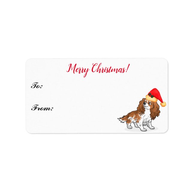 Cavalier King Charles Navidades Spaniel Etiqueta d (Frente)