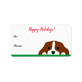 Cavalier King Charles Navidades Spaniel Etiqueta d