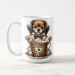 CAVALIER KING CHARLES PERRO ADORABLE EN LA COPA DE